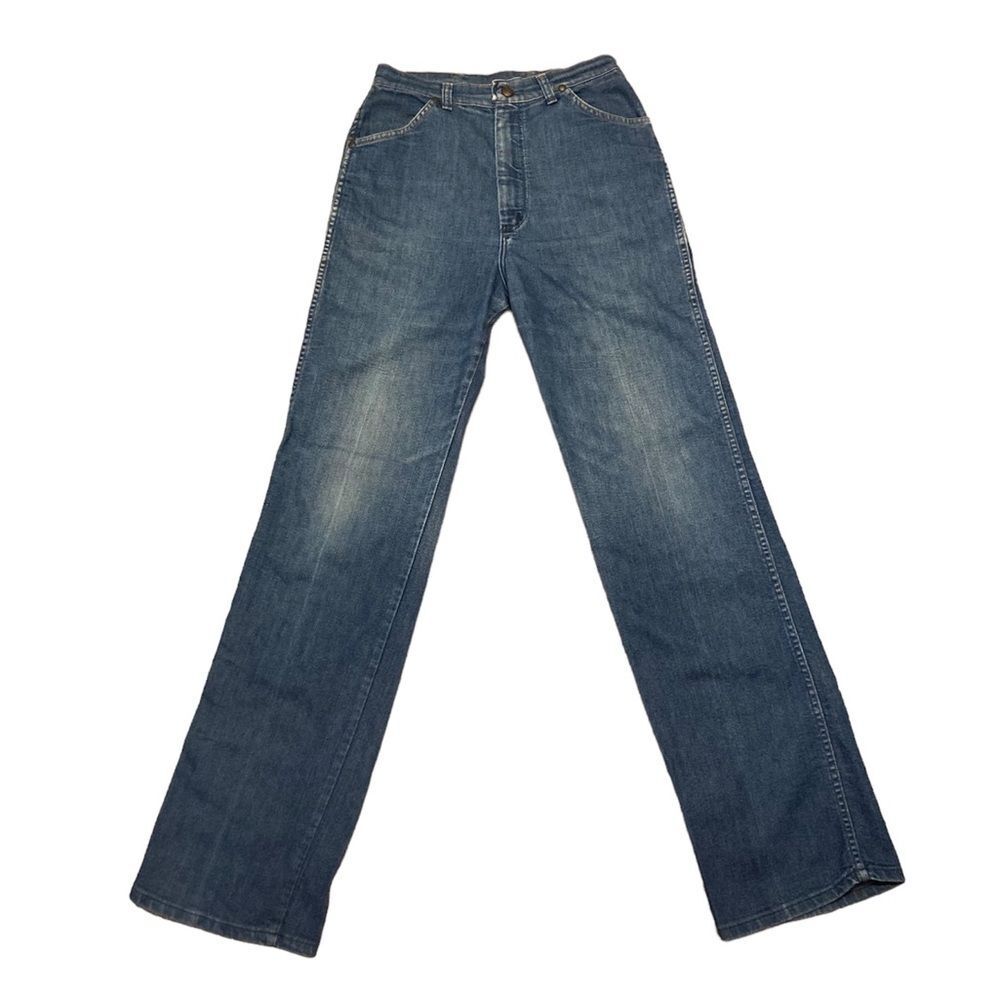 Maverick Super High Waisted Dark Wash Blue Jeans Misses Size 14 Soft Retro Chic